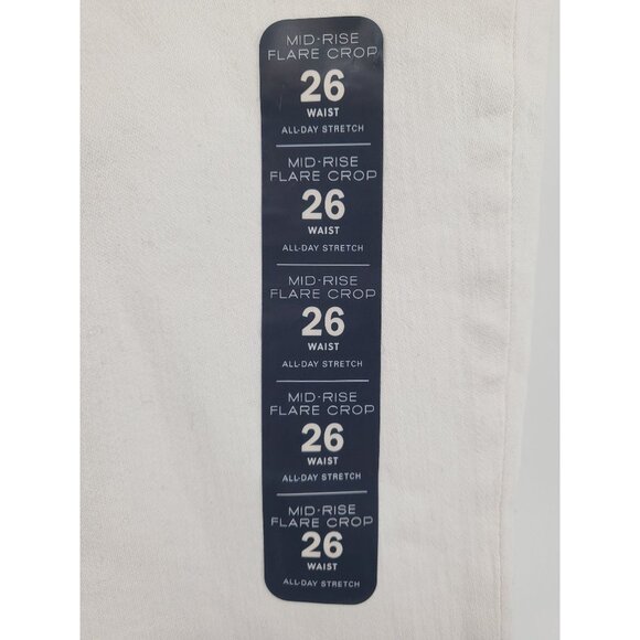 Mid-Rise Flare Crop Jeans J.Crew Womens Size 26 White Denim All-Day Stretch - Picture 7 of 11